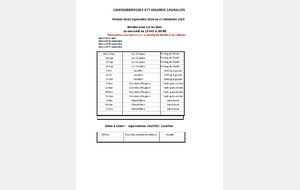 Reprise école vtt 2025/2026